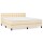 vidaXL Boxspringbett mit Matratze Creme 160x200 cm Stoff