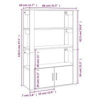 vidaXL Sideboard Braun Eichen-Optik 80x30x119,5 cm Holzwerkstoff