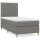 vidaXL Boxspringbett mit Matratze Dunkelgrau 80x200 cm Stoff