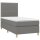 vidaXL Boxspringbett mit Matratze Dunkelgrau 80x200 cm Stoff