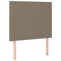 vidaXL Boxspringbett mit Matratze Taupe 100x200 cm Stoff