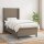 vidaXL Boxspringbett mit Matratze Taupe 100x200 cm Stoff