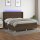 vidaXL Boxspringbett mit Matratze &amp; LED Dunkelbraun 180x200 cm Stoff