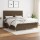 vidaXL Boxspringbett mit Matratze Dunkelbraun 180x200 cm Stoff