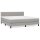 vidaXL Boxspringbett mit Matratze Hellgrau 160x200 cm Stoff