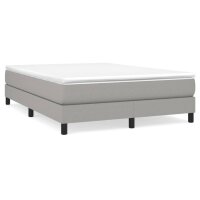 vidaXL Boxspringbett mit Matratze Hellgrau 160x200 cm Stoff