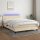 vidaXL Boxspringbett mit Matratze &amp; LED Creme 140x190 cm Stoff