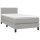 vidaXL Boxspringbett mit Matratze &amp; LED Hellgrau 80x200 cm Stoff