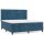 vidaXL Boxspringbett mit Matratze Dunkelblau 160x200 cm Samt