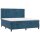 vidaXL Boxspringbett mit Matratze Dunkelblau 160x200 cm Samt