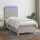 vidaXL Boxspringbett mit Matratze &amp; LED Hellgrau 90x200 cm Stoff