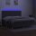 vidaXL Boxspringbett mit Matratze &amp; LED Dunkelgrau 200x200 cm Stoff