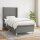 vidaXL Boxspringbett mit Matratze Dunkelgrau 90x190 cm Stoff