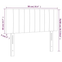 vidaXL Kopfteil Hellgrau 90x5x78/88 cm Samt