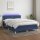 vidaXL Boxspringbett mit Matratze &amp; LED Blau 140x200 cm Stoff