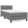 vidaXL Boxspringbett mit Matratze Dunkelgrau 90x190 cm Stoff