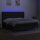 vidaXL Boxspringbett mit Matratze &amp; LED Schwarz 200x200 cm Stoff