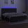 vidaXL Boxspringbett mit Matratze &amp; LED Schwarz 200x200 cm Stoff