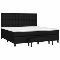 vidaXL Boxspringbett mit Matratze Schwarz 200x200 cm Stoff