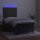 vidaXL Boxspringbett mit Matratze &amp; LED Dunkelgrau 90x190 cm Samt