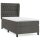 vidaXL Boxspringbett mit Matratze Dunkelgrau 90x190 cm Samt