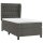 vidaXL Boxspringbett mit Matratze Dunkelgrau 90x190 cm Samt