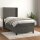 vidaXL Boxspringbett mit Matratze Dunkelgrau 90x190 cm Samt