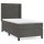 vidaXL Boxspringbett mit Matratze Dunkelgrau 90x190 cm Samt