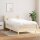 vidaXL Boxspringbett mit Matratze Creme 80x200 cm Stoff