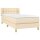 vidaXL Boxspringbett mit Matratze Creme 80x200 cm Stoff