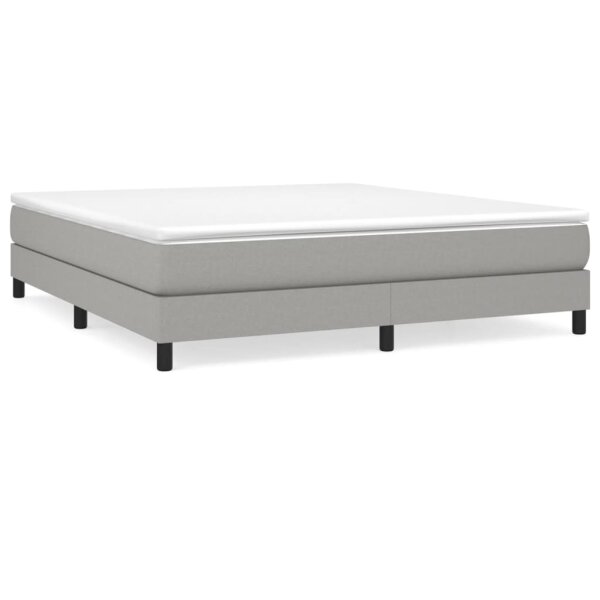 vidaXL Boxspringbett Hellgrau 160x200 cm Stoff