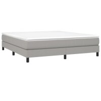 vidaXL Boxspringbett Hellgrau 160x200 cm Stoff