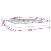 vidaXL Boxspringbett Hellgrau 160x200 cm Stoff