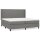 vidaXL Boxspringbett mit Matratze Dunkelgrau 200x200 cm Stoff