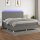 vidaXL Boxspringbett mit Matratze &amp; LED Dunkelgrau 200x200 cm Stoff