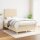 vidaXL Boxspringbett mit Matratze Creme 120x200 cm Stoff