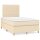 vidaXL Boxspringbett mit Matratze Creme 120x200 cm Stoff