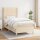 vidaXL Boxspringbett mit Matratze Creme 100x200 cm Stoff