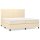 vidaXL Boxspringbett mit Matratze Creme 200x200 cm Stoff