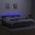 vidaXL Boxspringbett mit Matratze &amp; LED Dunkelgrau 200x200 cm Stoff