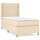 vidaXL Boxspringbett mit Matratze Creme 100x200 cm Stoff