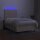 vidaXL Boxspringbett mit Matratze &amp; LED Creme 120x200 cm Stoff