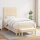 vidaXL Boxspringbett mit Matratze Creme 100x200 cm Stoff