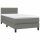 vidaXL Boxspringbett mit Matratze &amp; LED Dunkelgrau 80x200 cm Stoff