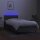 vidaXL Boxspringbett mit Matratze &amp; LED Dunkelgrau 80x200 cm Stoff