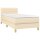 vidaXL Boxspringbett mit Matratze &amp; LED Creme 90x200 cm Stoff