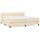 vidaXL Boxspringbett mit Matratze Creme 200x200 cm Stoff