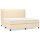 vidaXL Boxspringbett mit Matratze Creme 200x200 cm Stoff