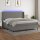 vidaXL Boxspringbett mit Matratze &amp; LED Dunkelgrau 200x200 cm Stoff