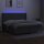 vidaXL Boxspringbett mit Matratze &amp; LED Dunkelgrau 200x200 cm Stoff